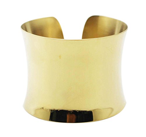 Silver Wide Grooved Cuff Bangle for Women Lady Stainless Steel Shiny Punk Bracelet - style: style 1
