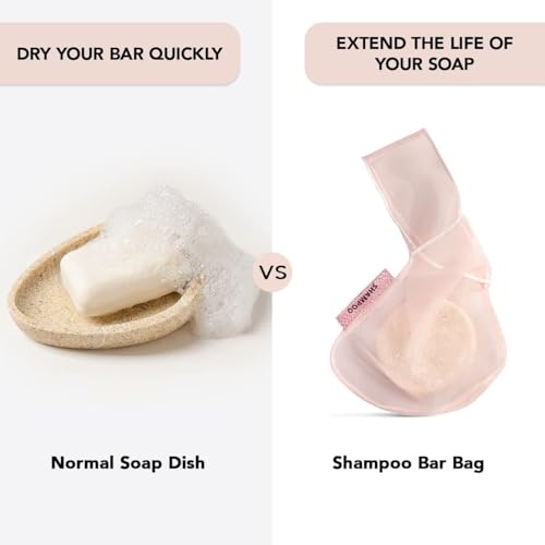 Kitsch Bar Soap Saver Pouch – Patented Mesh Soap Bag for Shampoo and Conditioner Bars - Extends Use & Prevents Soggy Mess - Recycled Beauty Bar Bag, Eco-Friendly - Blush - color: Blush