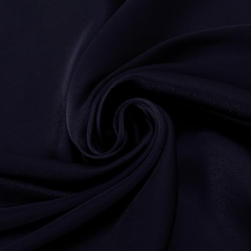 RIIQIICHY 35 Inch Head Scarf for Women Hair Scarf Like Silk Scarf Square Scarf Bandanas for Women - color: Navy
