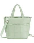 ECOHUB Crossbody Bags for Women Small Puffer Tote Mini Shoulder Handbags RFID Anti Theft CrossBody Purse Travel Casual Wallet - color: Mint Green