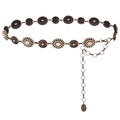 Montana West Rustic Couture's Large Western Concho Metal Belts for Women Cowgirl - color: Angel White