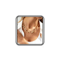 Chunky Gold Statement Necklace for Women, Big Geometric Circle Link Chain Collar Bold Fashion Chunky Trendy Metal Statement Jewelry Gift - color: Ellipse