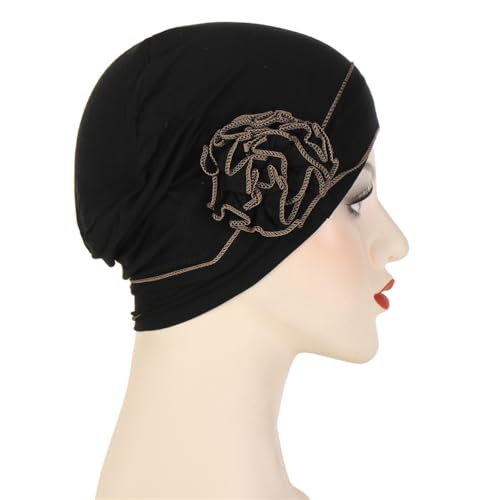Headwrap Turbans for Women - Twist Soft Floral Solid Caps Pre Tied Chemo Beanies Headwear Hat for Cancer - color: Black Coffee