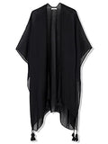 Breezy Lane Kimonos for Women Swimsuit Coverups Beach Cover Up Swimwear Cardigan Summer - color: All Black B