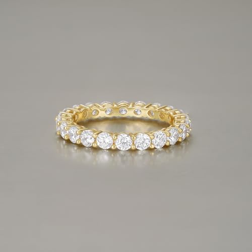 KissYan Band Ring for Women, 14K Gold Plate Dainty Pave Pear or Circle CZ Eternity Thick Chunky Engagement Statement Ring Valentine Fashion Gifts - size: 7, style: Style4