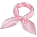 American Trends Women Silk Feeling Scarf Satin Head Scarves Square Wrap Neck Scarf Lightweight Silk Like Bandana - color: 05 Pink