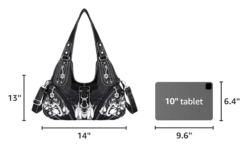Angelkiss Hobo Purses and handbags for Women Satchel Handbag Women Purses Large Daily Shoulder Bags | Purses - color: Z-black