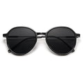 SOJOS Trendy Designer Hexagon Round Sunglasses for Women Fashion Big Shades Geometric Women Sunglasses SJ2181 - color: Black