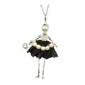 Crystal Paris Doll Necklace for Women, Handmade Cute Dress Long Chain Pendant Necklace Prom Costume Jewelry - style: 03