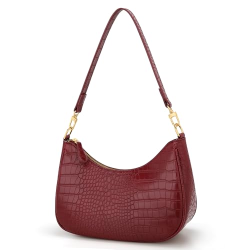 KKXIU Shoulder Bag for Women Cute Hobo Purses and Handbags Retro Clutch Underarm Purse | Cute - color: Ered
