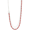 BULINLIN Layered Long Necklaces for Women Long Beaded Chain Necklace CostumeJewelry Mothers Day Gifts for Mom - color: 96-Red