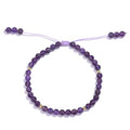 Softones 6mm Natural Stone Anklet for Women Gemstone Ankle Bracelets for Women Healing Energy Crystal Anklets Adjustable(8.5-10 Inches) - color: Amethyst