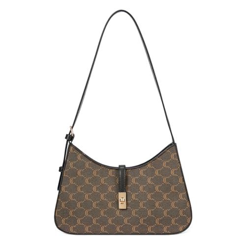 CLUCI Jacquard Purses for Women, Shoulder Bag, Handbag Hobo Bags Crossbody Purse with Adjustable Strap - color: B-coffee Jacquard-small