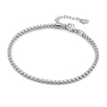 Dankadi Women 925 Sterling Silver Anklets Bracelet Men Simple Chopin/Box Chain/Twist Rope Chain Summer Beach Foot 24k Gold Plated Jewelry Gift - color: Box Chain Silver, size: 30cm