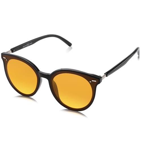 SOJOS Sunglasses Womens Trendy 2025 Classic Round Retro Vintage Shades Large Frame Sunnies SJ2067 - color: Orange