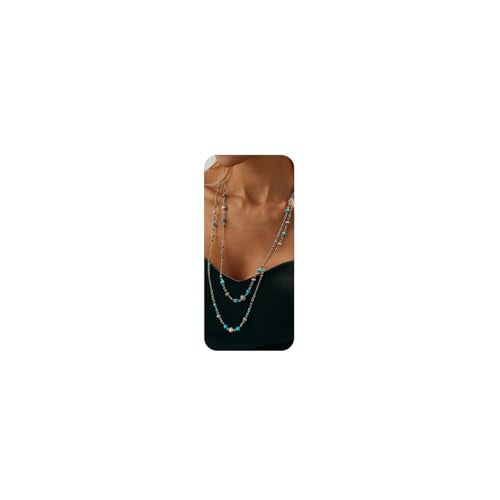 Long Necklaces for Women Pearl Necklaces for Women Long Chain Necklace Dainty Layered Pearl Necklace Statement Sweater Strand Chain Jewelry - color: Silver pearl