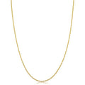 Kooljewelry Womens Classic Rope Chain - 10k Yellow Gold Barely-There Necklace, Thin Lightweight - size: 16 inch, style: 1.3 mm wide