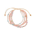 Fuqimanman2020 Boho Braided Beaded Ankle Bracelets Handmade Adjustable Beach Wrap Bracelet Draw String Anklets Bracelets Gifts for Women - color: Pink