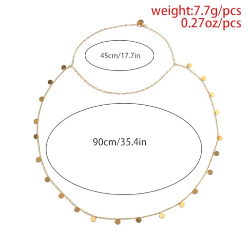 Rhinestone Back Chain Necklace for Women Bridal Wedding Sexy Rhinestone Backdrop Chain Waist Belly Chains Trendy Body Chains Jewelry - style: GoldA
