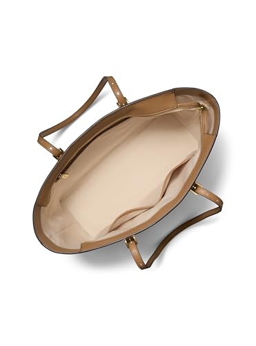 Michael Kors Quinn Large Tote - color: Gold-tone Hardware/Foil Printed Mk Signature Smooth Nappa Leather/Husk