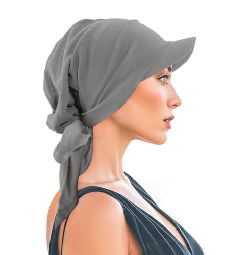 XYIYI Chemo Headwear for Womens Cancer Patients, Head Scarf Chemotherapy Headwraps Hat - color: Gray