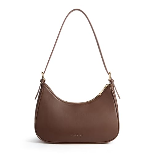 Missnine Purses for Women, Shoulder Bag Small Handbags Vegan Leather Underarm Bags Trendy Hobo Cute Clutch Purse - color: 1-coffee【adjustable Strap】