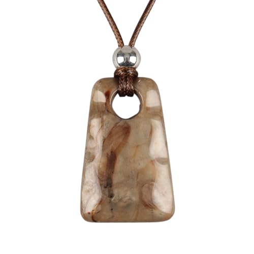 Bohemian Necklaces for Women Long Leather Necklace with Large Pendant Chunky Boho Hippie Jewelry Pendant Chocker Necklace - style: Boho Chunky Necklace