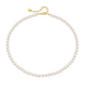 Beaded Choker Necklaces for Women 18k Gold Plated Dainty Gold Choker Necklaces for Women - style: pearl choker