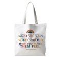 Motivational Canvas Tote Bag,Positive Affirmation Gifts for Women Men Reusable Grocery Shopping Tote Bag Purse - color: Maya Says