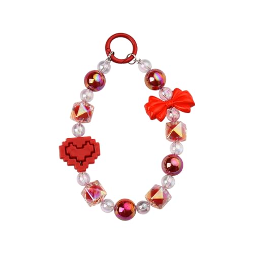 YangQian Phone Accessories Beaded Wrist Strap Case Lanyard Decoration Wristlet Keychain - color: Christmas Phone Wrist Strap