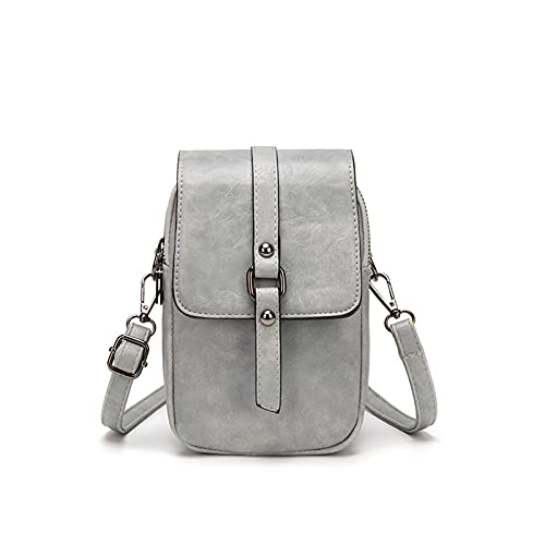 myfriday Vintage Crossbody Phone Bag for Women, Small PU Leather Shoulder Purse and Handbag - color: A-03-grey