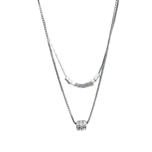 Gold Necklaces for Women Gifts - 14K Gold Plated Necklace for Women Necklaces for Her Tiny Fashion Jewelry for Teens，for Women Friends Jewelry Gifts，Necklace Gold Jewelry Birthday Gifts - style: Double layered diamond circle necklace