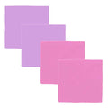 Motique Accessories Solid Color Bandana - Set of 4 - color: Lavender Pink