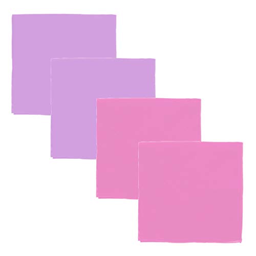 Motique Accessories Solid Color Bandana - Set of 4 - color: Lavender Pink