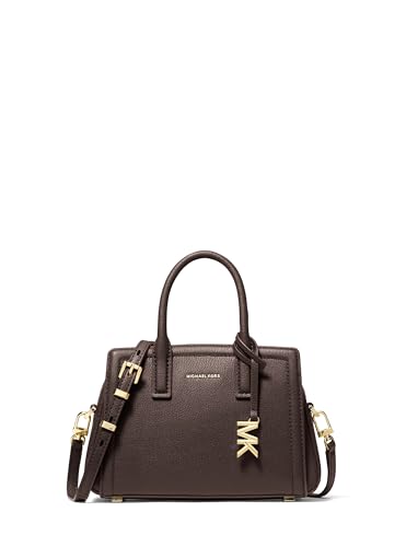 MICHAEL Michael Kors Laila Extra Small Crossbody - color: Gold-tone Hardware/Embossed Goat Leather/Chocolate