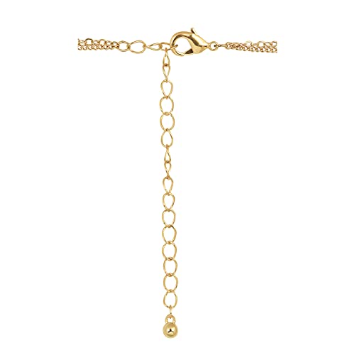 American Coin Treasures Pendant Irish Half Penny Coin Necklace- Double Strand 18&16 Inch Cable Chain- Goldtone Bezel- Harp Obverse Side