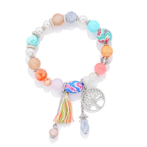 Beaded Anklets Bracelets Boho Handmade Turtle Starfish Whelk Shell Tree of Life String Ankle Bracelet Summer Beach Waterproof Barefoot Sandals Foot Jewelry for Women - color: Colorful