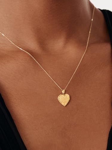 U7 Women Locket Necklace Platinum 14K Gold Photo Lockets that Hold Picture,Chain 20 Inch Personalized Gift Custom Love Heart Image Necklaces - color: 04# Gold(Tree of Life)