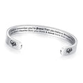 TONY & SANDY Inspirational Bracelets for Women Teen Girls Personalized Gifts for Daughter Granddaughter Mom Sister Friends Stainless Steel Engraved Cuff Birthday Easter Christmas - style: A - Always remember you're braver than you believe stronger than ..