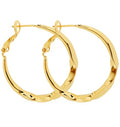 ToHeart Gold Hoop Earrings for Women Twist Hoop Earrings Gold Plated - style: Hoop Earrings E