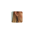 NECOCY Gold Dangle Earrings for Women Non Tarnish 14K Gold Plated Drop Wedding Hypallergenic Earring Dainty Long Hanging Chain CZ Pearl Threader Earrings Trendy Silver Plated Jewelry for Women - style: Gold&Style1