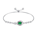 HPQQ Birthstone Bracelet for Women 925 Sterling Silver Infinity Love Jewelry Anniversary Birthday Mothers Day Gifts for Mom Wife Her - color: 05-May-Emerald