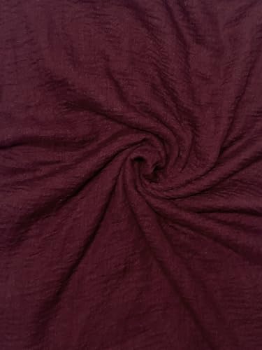 Humble Hilo Womens Woven Bohemian Style Gauze Scarf,Shawl, Head Wrap Fringed Edge Lightweight, Long Folds Small - color: Eggplant