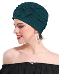 Chemo Headwear for Women Cancer Patients Lightweight Head Coverings for Hair Loss Seasonal - color: Dark Green