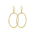 POPLYKE Sterling Silver/Rose Gold/Gold Plated Large Hoop Earrings Circle Dangle Drop Earrings for Women 40 50 60 70 80mm - color: gold hoop, size: 50mm