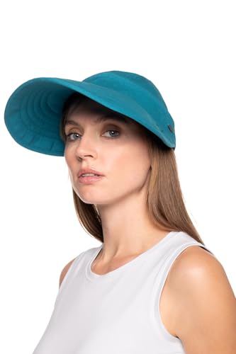 Women's Zip-Off Visor - UPF 50+ Sun Protection - Bel Aire - color: Tahitian Teal