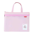 Mesh Zipper Pouch 11x13.7 in, A4 Double Pocket Waterproof File Bag with Handle, Document Storage for School/Travel/Office/Cross Stitch/Puzzle (Pink) - color: Pink