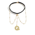 Letter Initial Leg Chain Thigh Jewelry for Women Summer Beach Bead Leg Chain Name Elegant Elastic Body Chain Jewelry - color: Q