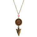 American Coin Treasures Indian Head Penny Coin Necklace Arrowhead Cable Chain | Indian Cent Over 100 Years Old | 22 Inch Long 3 Inch Extender With Lobster Claw Clasp | Certificate of Authenticity