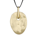 GelConnie Leather Necklace for Women Large Pendant Long Brown Necklace Circle Leather Choker Vintage Sweater Necklace Gold Chunky Boho Necklaces for Women - style: Large Stone Choker Necklace
